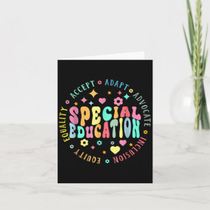 Tarjeta Equipo de Educación Especial Equipo de Sueños Prof