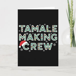 Tarjeta Equipo de elaboración de tamales de Navidad Comida