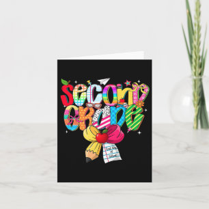 Tarjeta Equipo de ensueño de 2do grado preppy Regreso a la