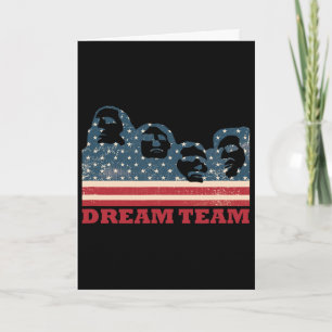 Tarjeta Equipo de ensueño del Monte Rushmore Bandera patri