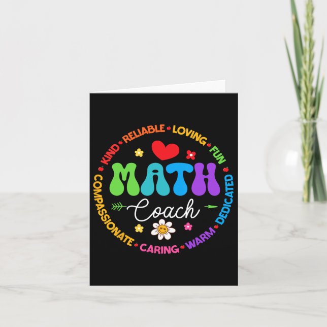 Tarjeta Equipo De Entrenadores De Matemáticas Instructivas (Anverso)