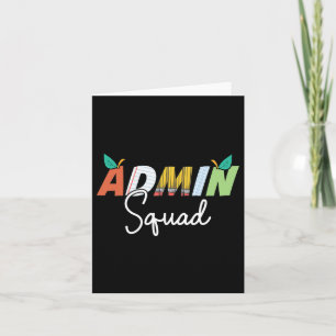Tarjeta Equipo De Equipo De Equipo De Escuadrón Administra