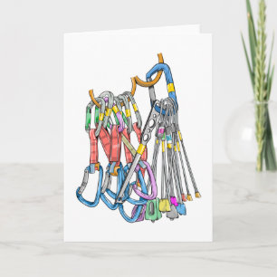 Tarjeta Equipo de escalada en el mazo de cables
