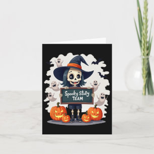 Tarjeta Equipo de estudio de Spooky - Clínica de Halloween