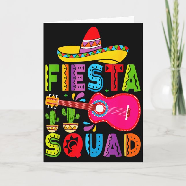 Tarjeta Equipo de fiesta a juego para la fiesta familiar d (Anverso)
