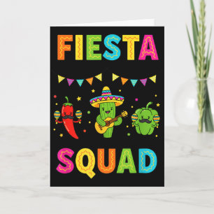 Tarjeta Equipo de fiesta cactus lindo pimiento pimiento mo