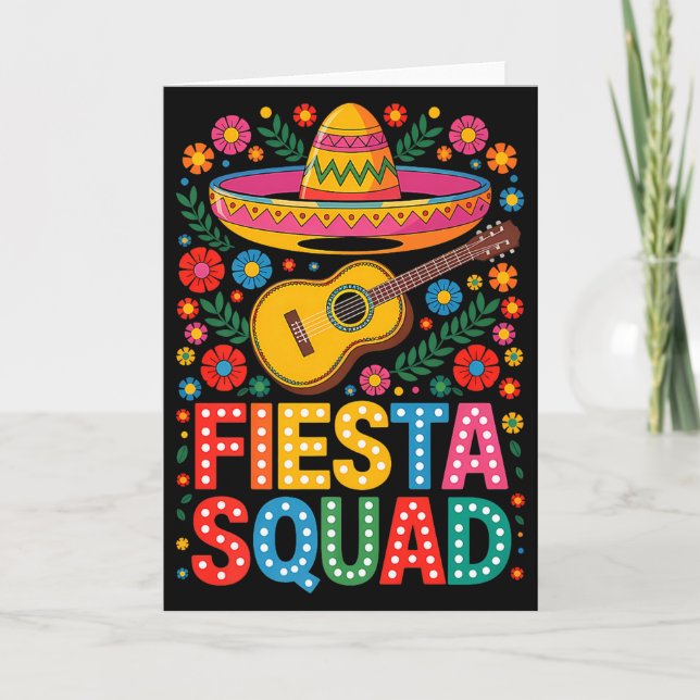 Tarjeta Equipo de Fiesta Cinco De Mayo Vamos a Fiesta Homb (Anverso)