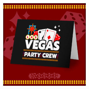 Tarjeta Equipo de fiesta de la tripulación de Las Vegas Sq