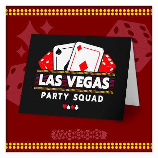 Tarjeta Equipo de fiesta Viaje a Vegas Equipo de Las Vegas
