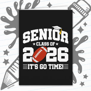 Tarjeta Equipo de Fútbol Clase de 2026 Graduación Senior 2