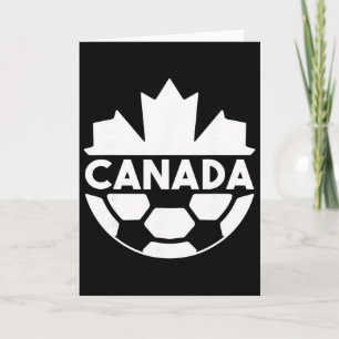 Tarjeta Equipo de Fútbol de Canadá Bandera Hoja de Arce Ho