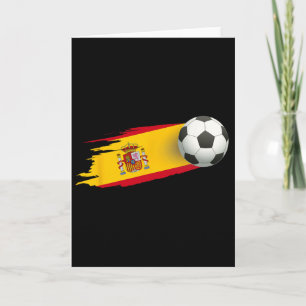 Tarjeta Equipo de fútbol de España Camiseta de la bandera 