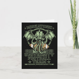 Tarjeta Equipo de fútbol Miskatonic University 1690 Cthulh