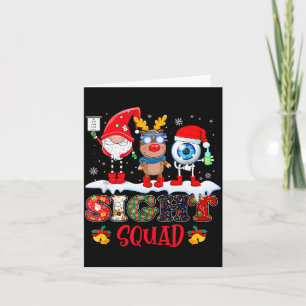 Tarjeta Equipo de Gnomos Reno Cómico Navidad O