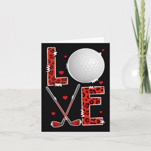 Tarjeta Equipo de golfista enamorado disfraz de San Valent