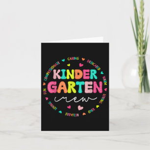 Tarjeta Equipo De Guardería De Vuelta Al Colegio De Niños