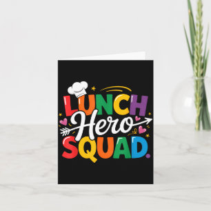 Tarjeta Equipo de Héroes de Almuerzo Escolar Brigada de Tr