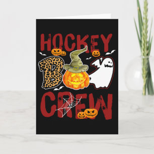 Tarjeta Equipo de Hockey Halloween Jugadores Entrenador Pa