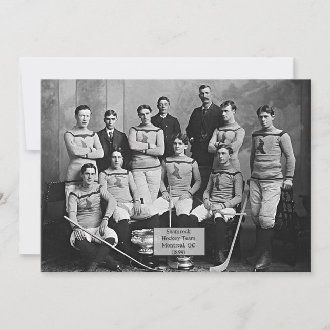 Tarjeta Equipo de hockey sobre chamrock, Montreal, QC 1899 (Anverso)