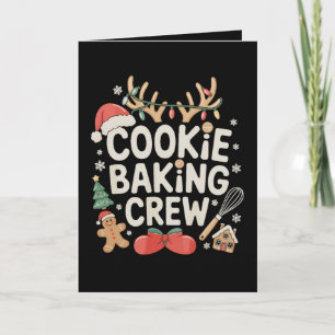 Tarjeta Equipo de Horneado de Galletas Reno Cuerno Jengibr