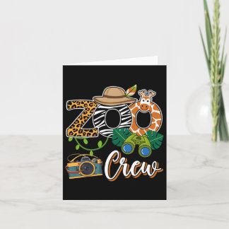 Tarjeta Equipo de jirafas del zoológico Safari Animal Guar