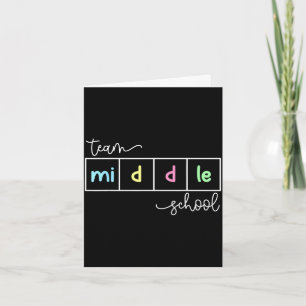 Tarjeta Equipo de la escuela secundaria escuadrón maestro