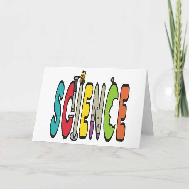 Tarjeta Equipo de laboratorio de ciencias Doodle (Anverso)