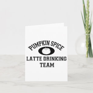 Tarjeta Equipo De Latte De Especias De Calabaza - Caída De