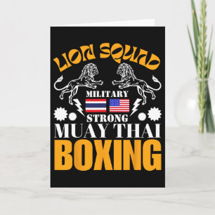Tarjeta Equipo de leones Tailandia Kickboxing Muay Thai Mm