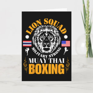 Tarjeta Equipo de leones Tailandia Kickboxing Muay Thai Mm