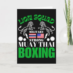 Tarjeta Equipo de leones Tailandia Kickboxing Muay Thai Mm