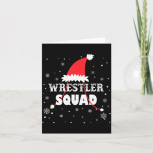 Tarjeta Equipo de luchadores Navidad lucha libre a juego N