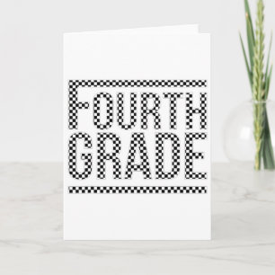 Tarjeta Equipo de maestros de cuarto grado a cuadros Byck