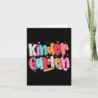 Tarjeta Equipo de maestros de guardería preppy vuelve a la