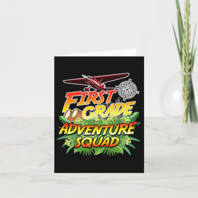 Tarjeta Equipo de maestros del grado Squad - Tema Safari (Anverso)