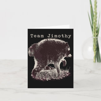 Tarjeta Equipo de Mapache Divertido de Jimothy para Hombre