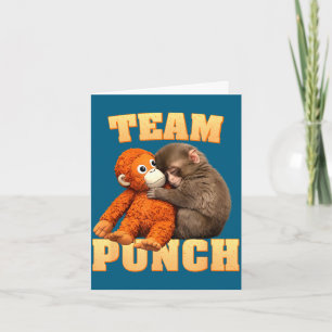 Tarjeta equipo de mono de puñetazo