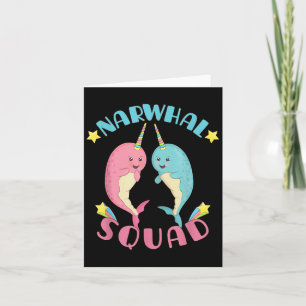 Tarjeta Equipo de Narvales Lindos Narvales Kawaii Narval 