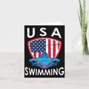 Tarjeta Equipo de natación de EE. UU. Deporte Atleta Natac