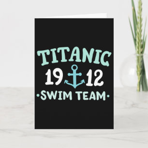 Tarjeta Equipo de natación del Titanic 1912 Barco de cruce
