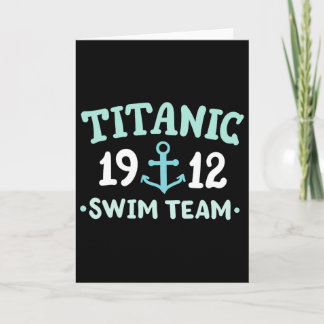Tarjeta Equipo de natación del Titanic 1912 Barco de cruce