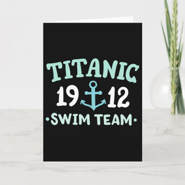 Tarjeta Equipo de natación del Titanic 1912 Barco de cruce (Anverso)