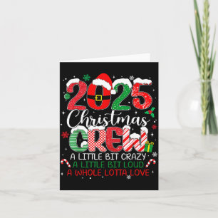 Tarjeta Equipo de Navidad Familiar 2025 Traje a Juego Xmas