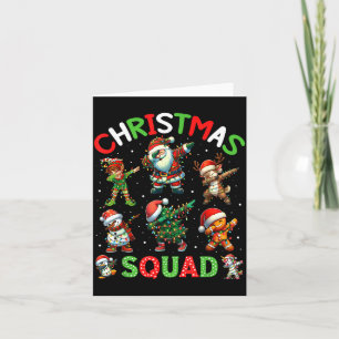 Tarjeta Equipo de Navidad Santa Dabbing Elfo Familia Ropa 