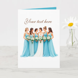 Tarjeta Equipo de novias personalizable lindo
