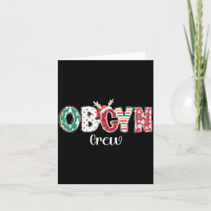 Tarjeta Equipo de Obstetricia y Ginecología de Navidad