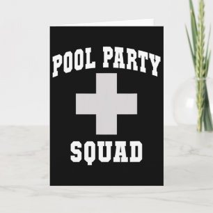 Tarjeta Equipo de Papá en Fiesta de Piscina Crucero Nataci