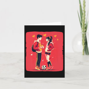 Tarjeta Equipo De Pareja De Fútbol Para Niños Y Chicas Pre