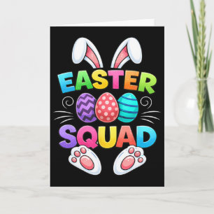 Tarjeta Equipo de Pascua Familiar Combinado Niños Niñas