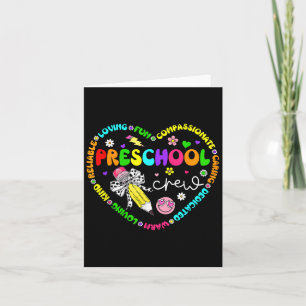 Tarjeta Equipo De Preescolar De Vuelta A La Escuela De Pro